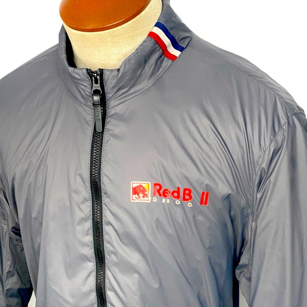 RED BULL Distribution Company Men’s Lightweight Gray Bomber Puffer Jacket XL